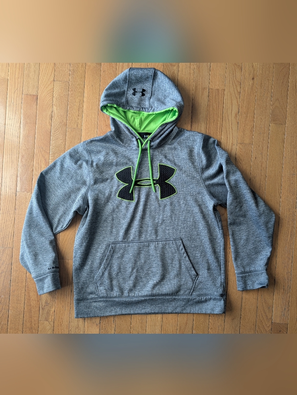 Mens Under Armour Storm Loose Fit Pullover Hoodie Gray w/Black Logo Size Medium
